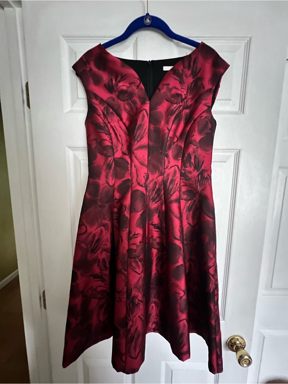 Studio One NY- Red & Black Floral Fit & Flare Mini Dress - Woman’s Size 4